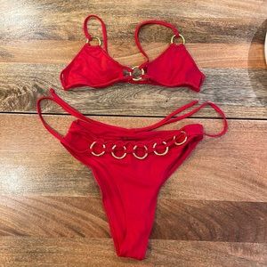 For Love & Lemons Red Bikini
